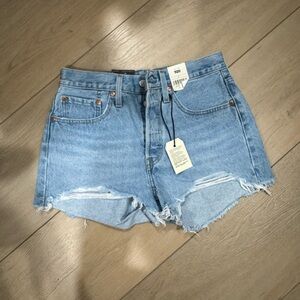 Levi’s 501 Light Blue Denim Shorts